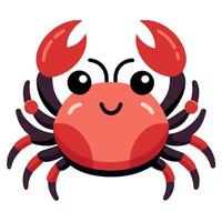 Dungeness Crab runs kawaii vector