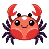 Dungeness Crab stands kawaii vector