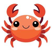 Dungeness Crab walks kawaii vector