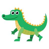 Dwarf Crocodile walks kawaii vector