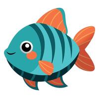 Dwarf Gourami fish dancing kawaii vector