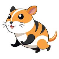 Dwarf Hamster rodent runs kawaii vector