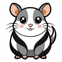 Dwarf Hamster rodent play kawaii vector