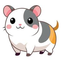 Dwarf Hamster rodent walks kawaii vector