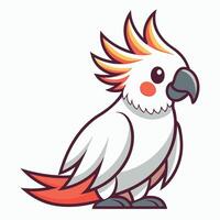 Eagle bird angry kawaii vector
