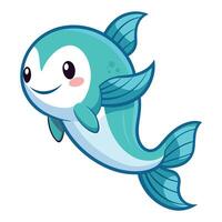 Eagle Ray fish stands kawaii vector