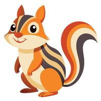 Eastern Chipmunk rodent learns kawaii vector