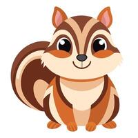 Eastern Chipmunk rodent looks kawaii vector