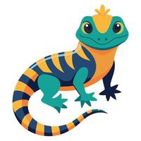 Eastern Fence Lizard goes kawaii vector