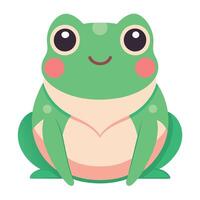 Edible Frog goes kawaii vector