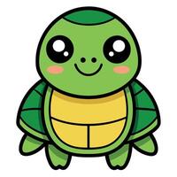 Egyptian Tortoise turtle laughs kawaii vector