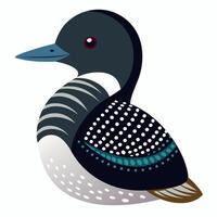 Elegant Tern bird jumps kawaii vector