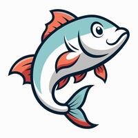 Emperor Angelfish fish walks kawaii vector