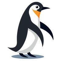 Emperor Penguin walks kawaii vector