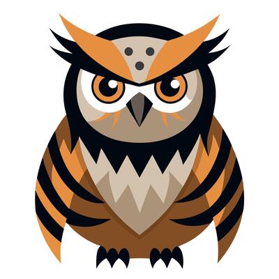 Eurasian Eagle Owl bird stay kawaii
