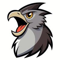 Eurasian Sparrowhawk bird screams kawaii vector