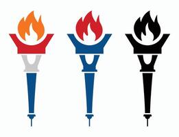 Eiffel Tower-Shaped Olympic Torch 2024. illustration vector