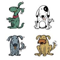 dog hand drawing character for illustration, icon, template, mascot, website, etc vector