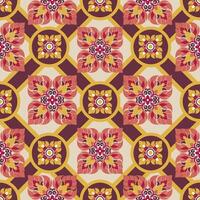 Thai art seamless patterns are a reflection of Asian style of fabric patterns on fabric for Asian Clothing or wallpaper vector