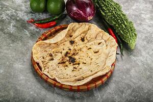 Indian traditional tandori bread - Roti photo