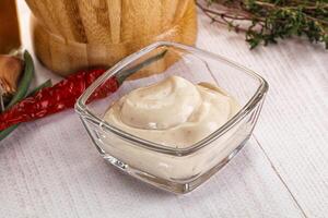 Burger sauce in the bowl photo