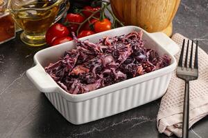 Coleslaw salad with cabbage and carrot photo