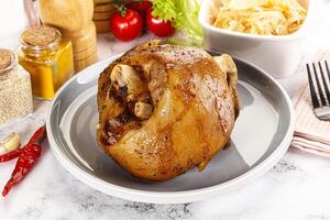 Baked pork knee with spices photo