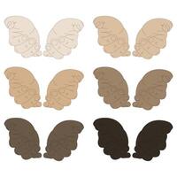A set of images of human hands of different skin tones. vector
