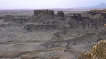 Skyline View overlook of the Blue Valley near Factory Butte, Utah, USA video