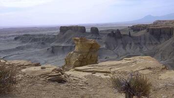 Skyline View overlook of the Blue Valley near Factory Butte, Utah, USA video