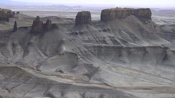 Skyline View overlook of the Blue Valley near Factory Butte, Utah, USA video