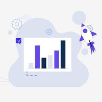 Graph Growth Animation With Rocket 2d Animation Modern design video