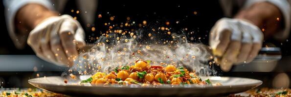 Experience the dynamic culinary creation featuring vibrant sprinkles and an explosion of flavors photo