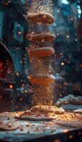 Culinary Magic Flour and Dough in Mesmerizing Motion Captivating the Culinary World photo