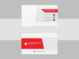 Modern Red Business Card Template Design vector