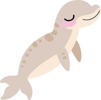 Cute Cartoon Mosasaurus Dinosaur Illustration vector