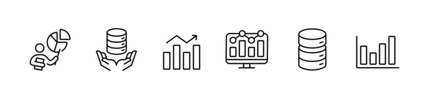collection of diagram statistic chart data analysis icon set business presentation financial graph marketing management report illustration vector