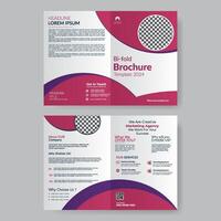 Corporate Business bi fold brochure design template. Corporate bi fold business brochure design template in A4 size vector
