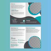 Business bi fold brochure design template. Corporate bi fold business brochure design template in A4 size vector