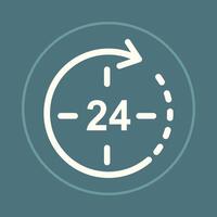24 hours trendy icon expert abstract beautiful illustration colorful artwork design vector