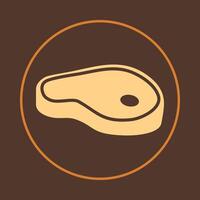 Meat trendy icon ready abstract prepared illustration colorful artwork design vector