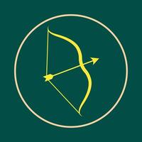 Bow and arrow trendy icon able abstract beautiful illustration colorful artwork design vector
