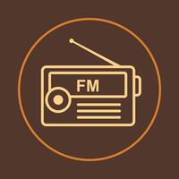 Radio trendy icon ready abstract prepared illustration colorful artwork design vector