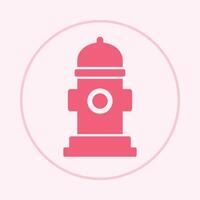 Fire hydrant trendy icon capable abstract beautiful illustration colorful artwork design vector