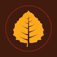Aspen leaf trendy icon abstract beautiful illustration colorful good artwork design vector