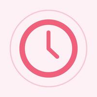 Simple clock trendy icon capable abstract beautiful illustration colorful artwork design vector