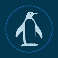Penguin trendy icon crafty abstract illustration qualified artwork beautiful design vector