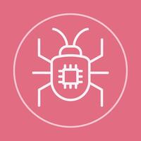 Computer Bug trendy icon crafty abstract illustration colorful artwork beautiful design vector