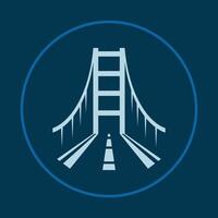 Bridge trendy icon crafty abstract illustration qualified artwork beautiful design vector