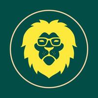 Lion geek trendy icon able abstract beautiful illustration colorful artwork design vector